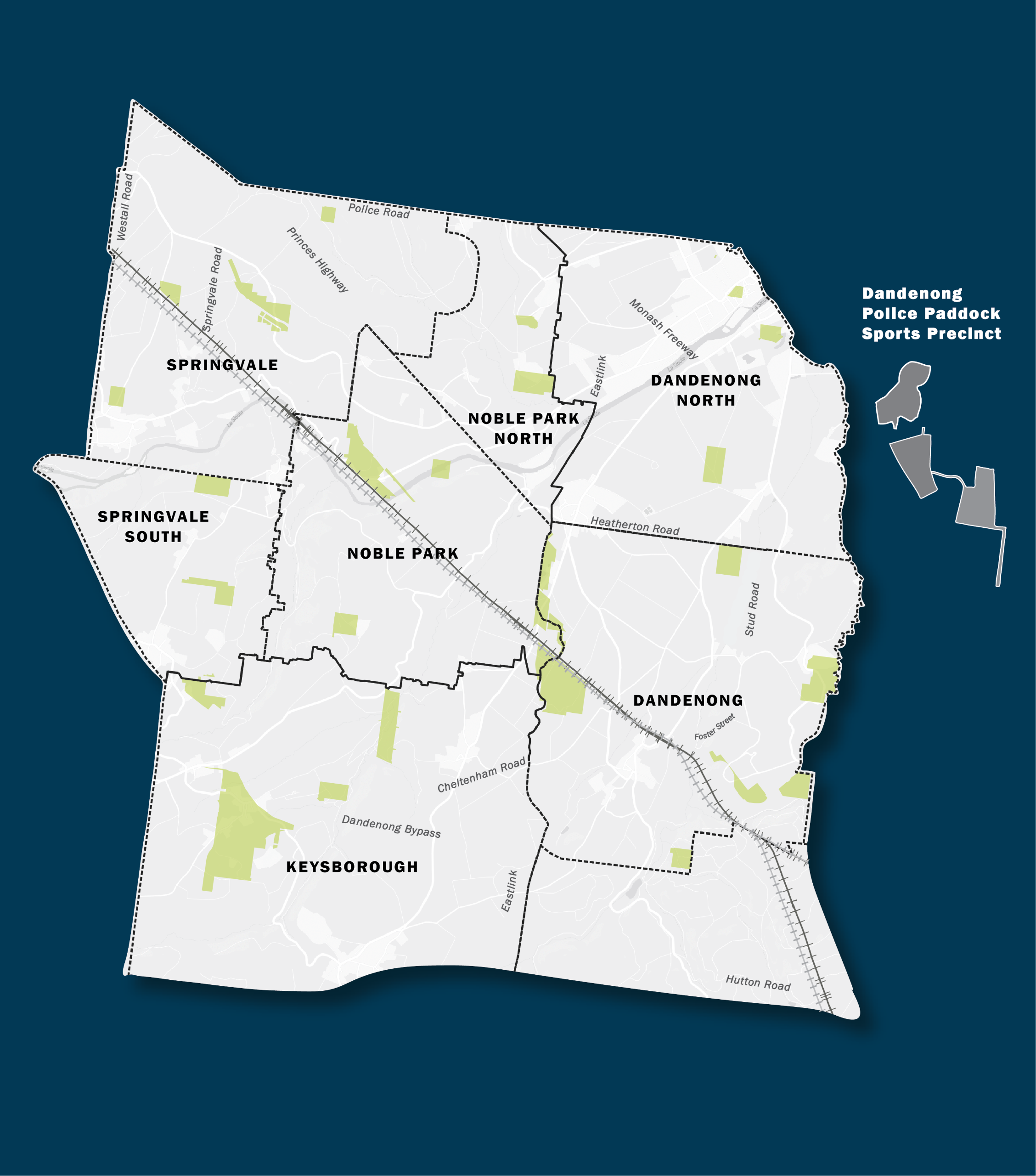 Greater Dandenong map