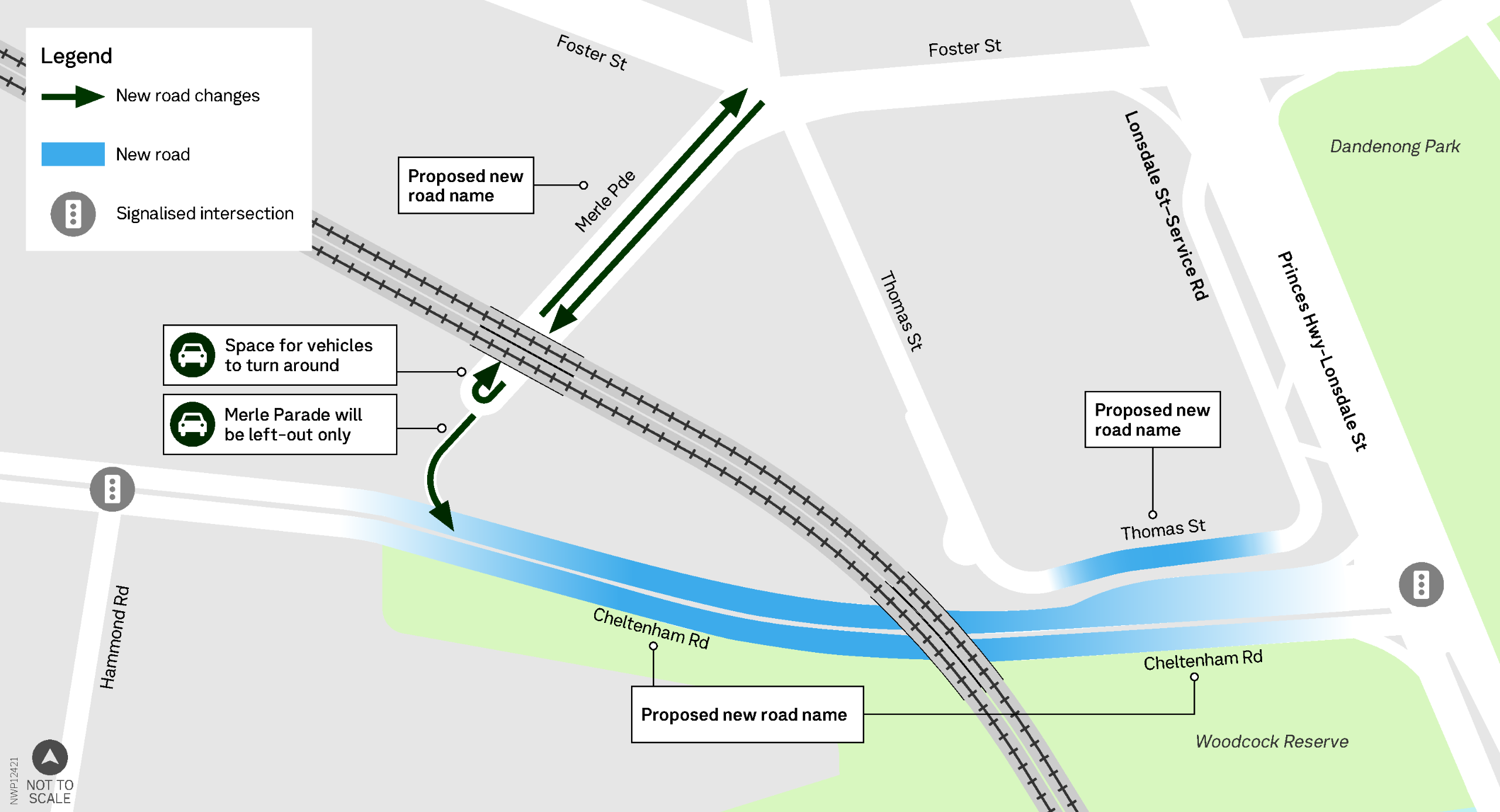a map showing changes to the Webster Street and the proposed new naming sections.