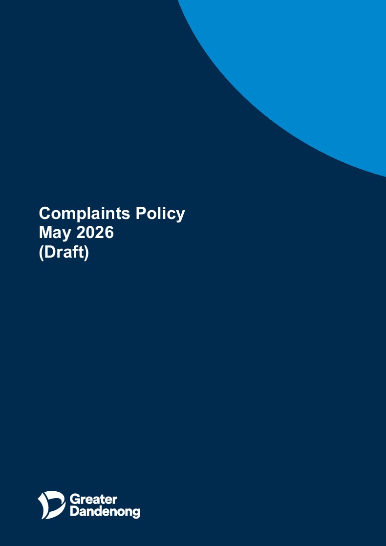 Front cover of the Policy