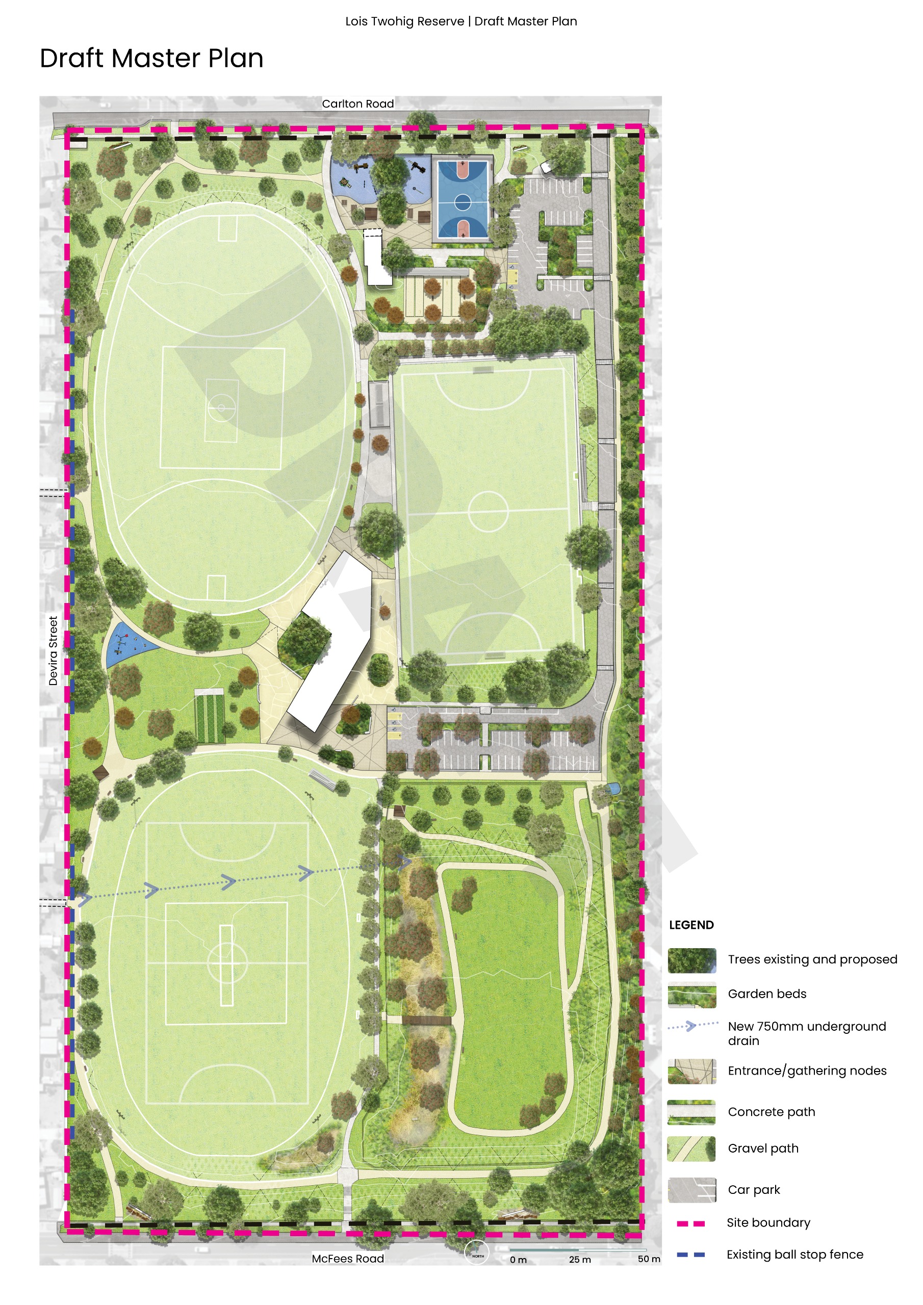 Plan showing proposed design